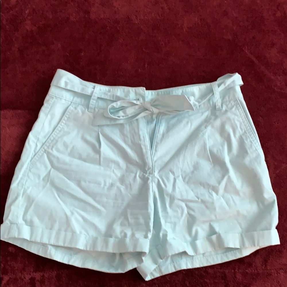 Short pants, mint green, a little formal